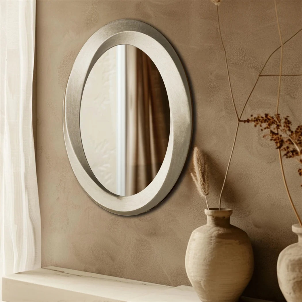 LUVODI Antique Baroque Oval Wall Mirror With Beveled Decorative Frame