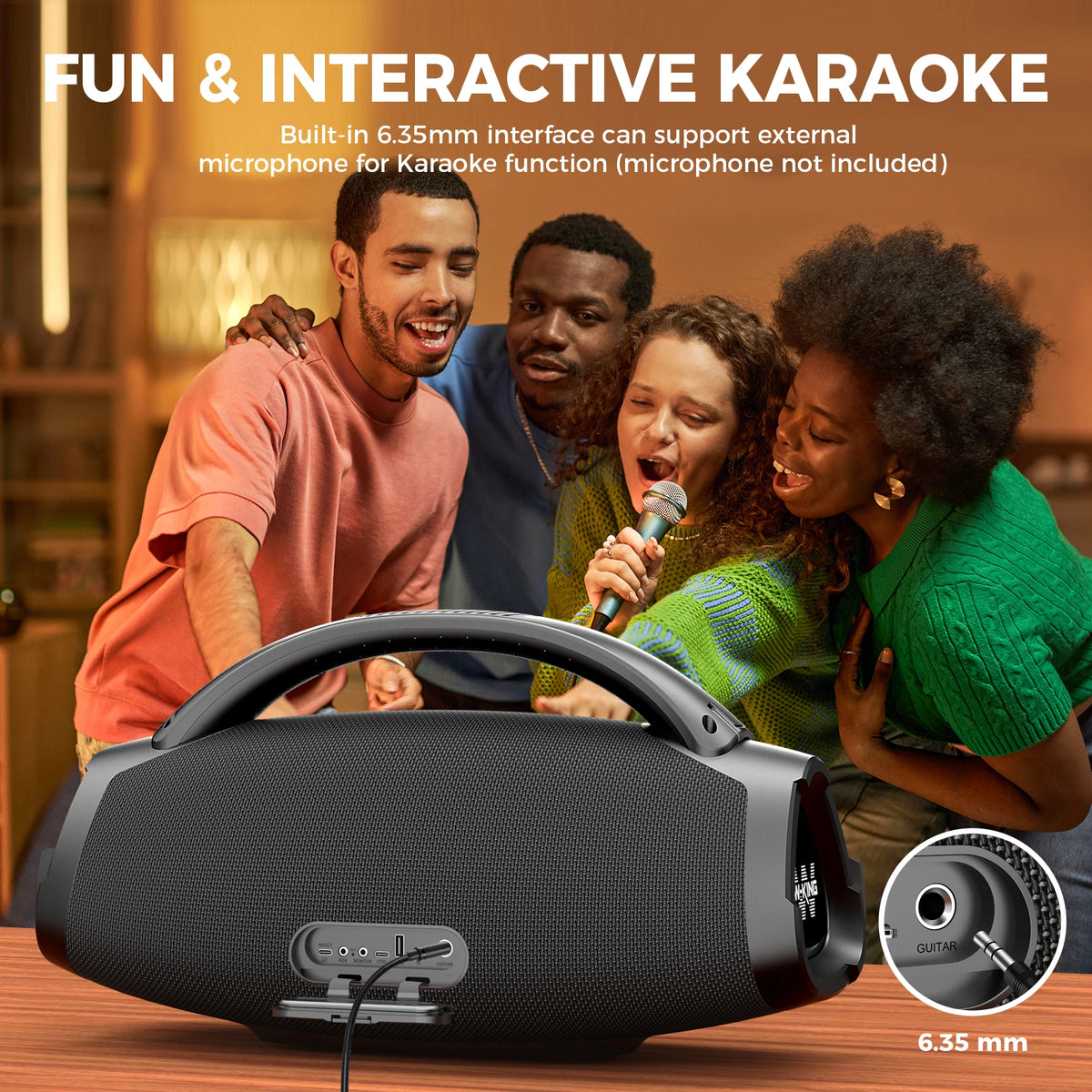 W-King X20 Portable Bluetooth Speaker With Powerful Bass Waterproof Design