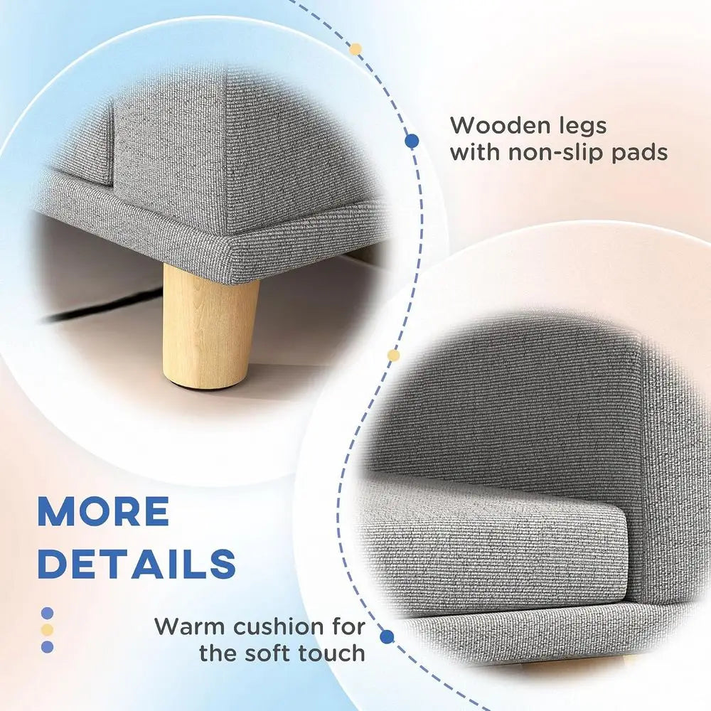Luxury Wooden Pet Sofa Bed With Washable Cover And Cushion