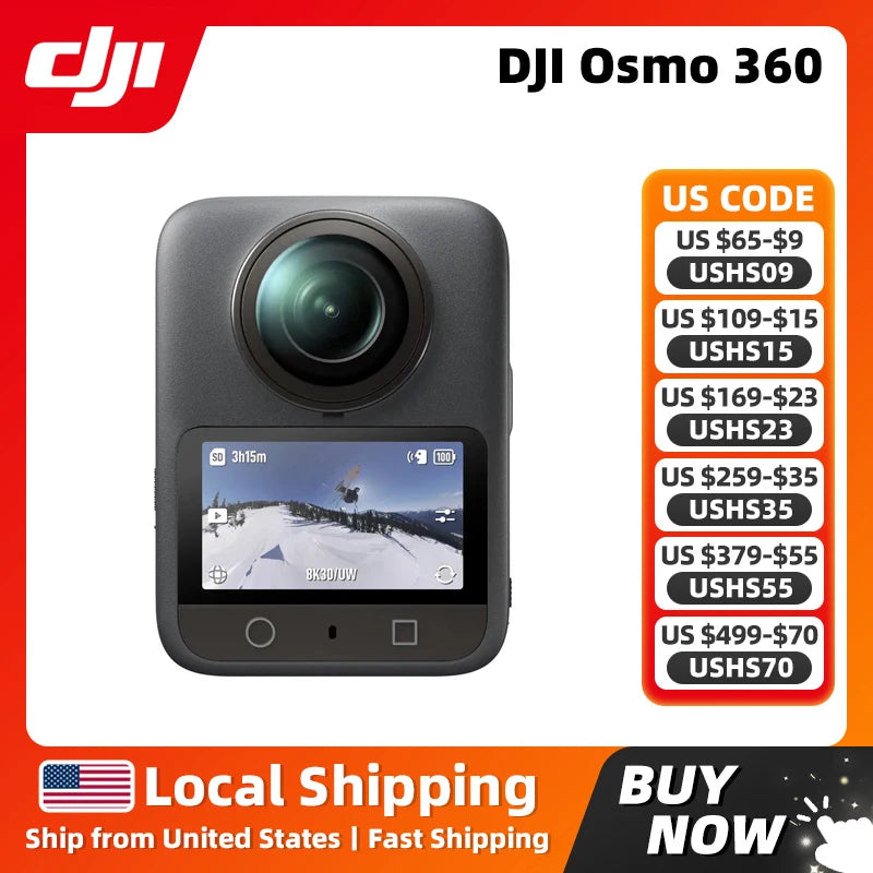 DJI Osmo 360 8K 360 Degree Camera With 120MP Photos