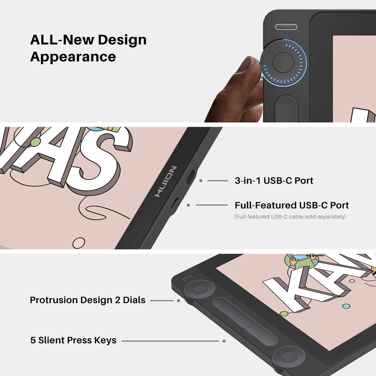 Huion Kamvas Gen 3 Drawing Display With Professional Digital Pen