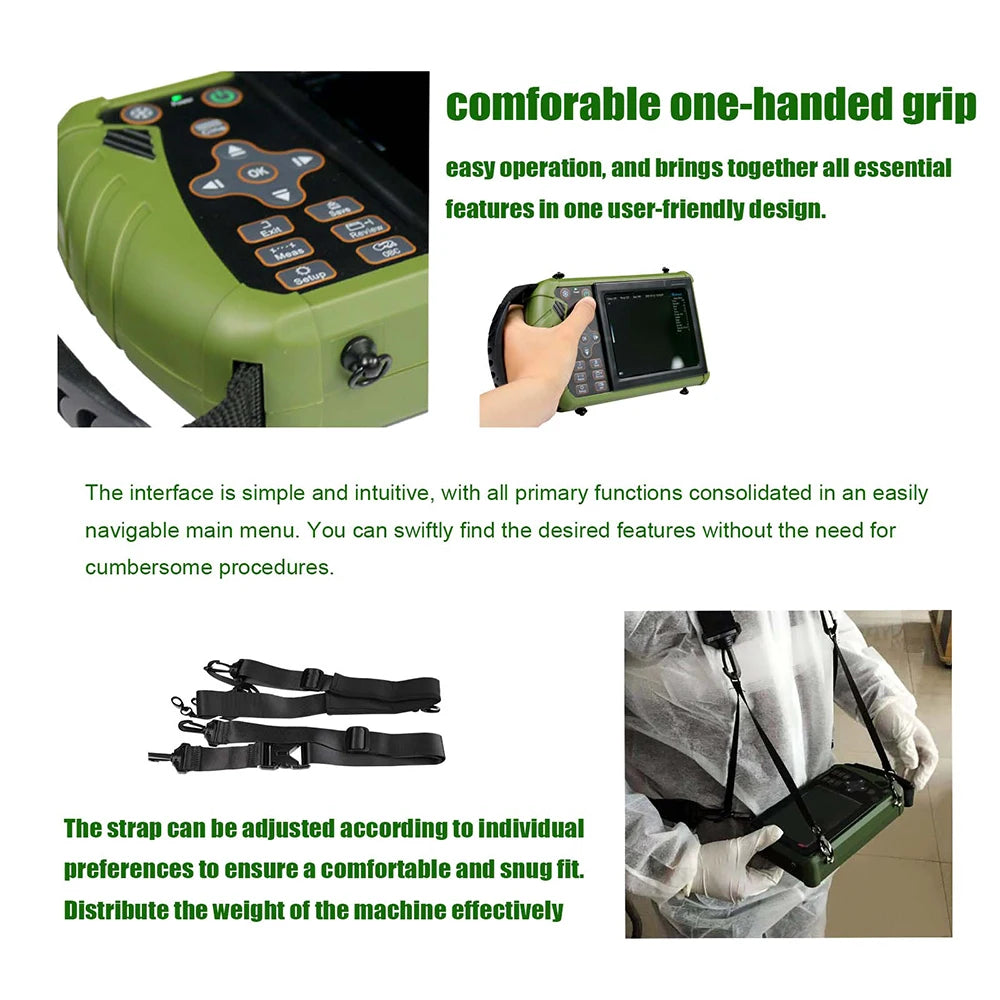 DAWEI Portable Veterinary Ultrasound Scanner With Convex Probe