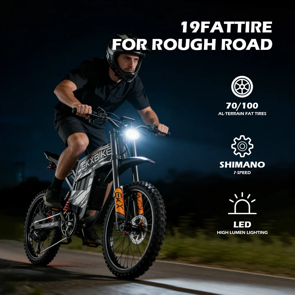 EKXBIKE TX1 Electric Bike For Adult Off Road Riding