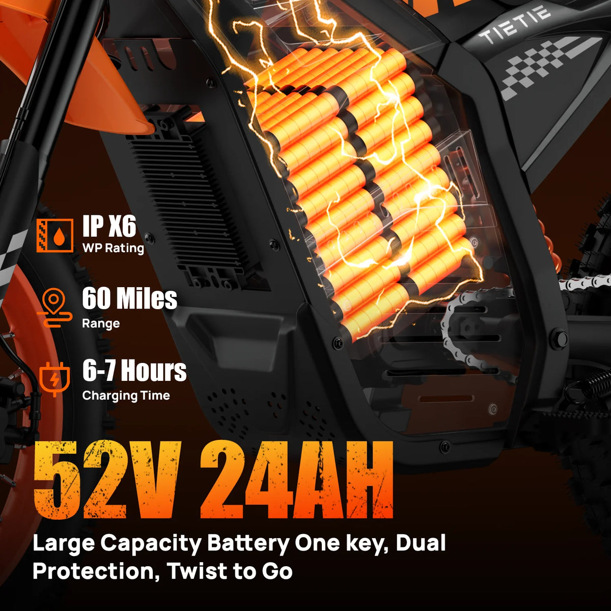 URLIFE E2 Electric Bike With Removable Battery And Front Suspension