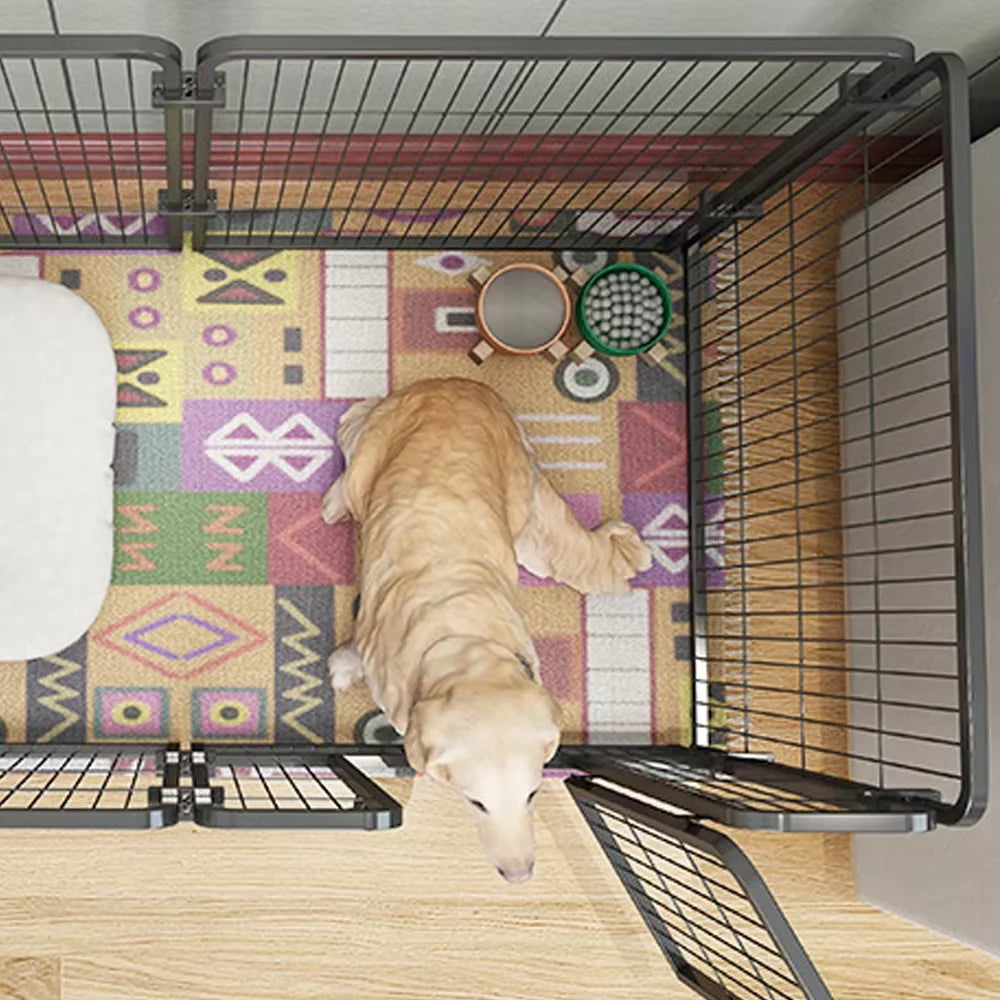 Foldable Stainless Steel Dog Playpen Exercise Kennel Cage