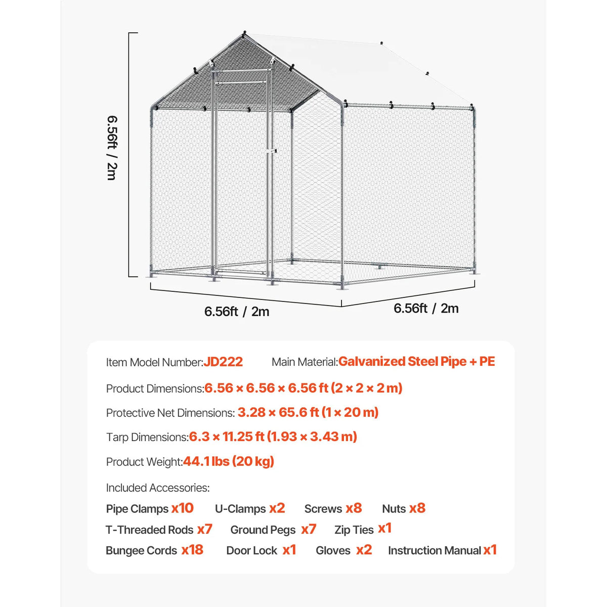 SucceBuy Walk In Chicken Coop With Secure Locking Enclosure