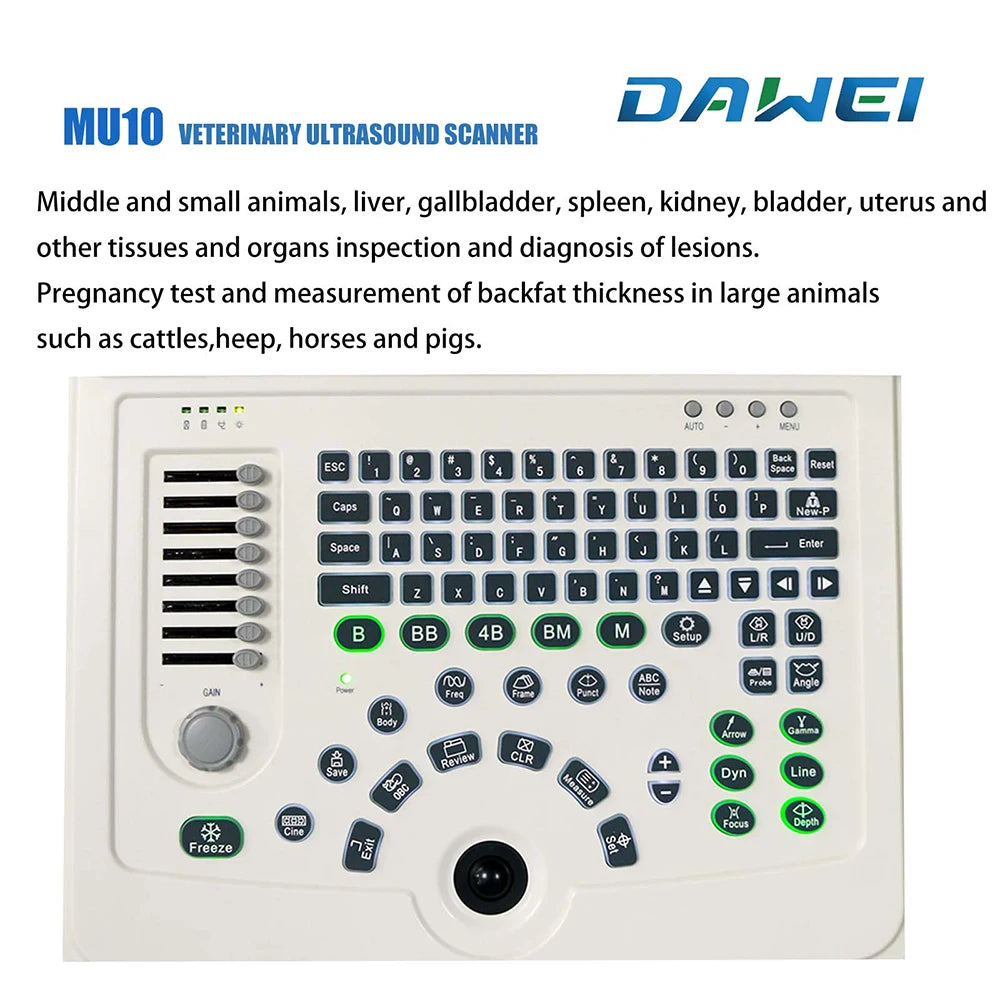 DAWEI Portable Veterinary Ultrasound Scanner For Dogs And Cats