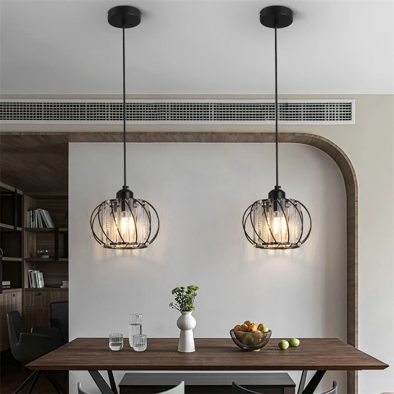 GreeLustr Modern Crystal LED Pendant Ceiling Light Fixture