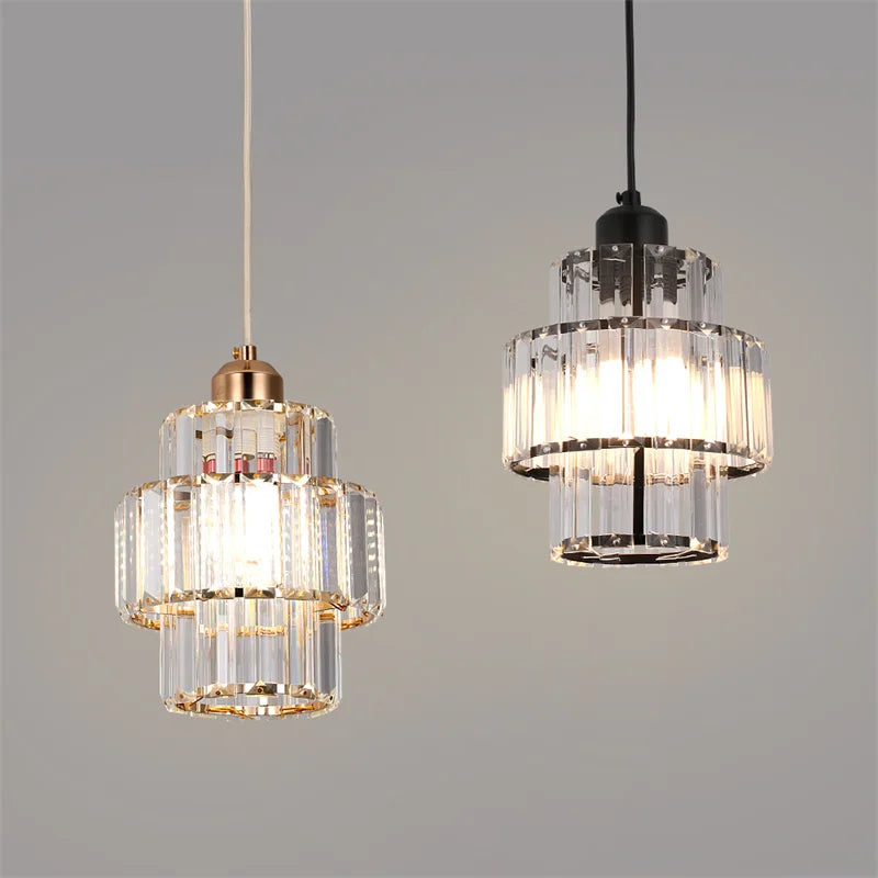 GreeLustr Modern Crystal LED Pendant Ceiling Light Fixture