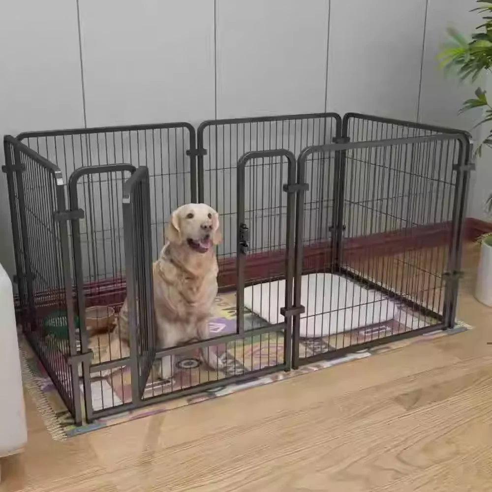 Foldable Stainless Steel Dog Playpen Exercise Kennel Cage