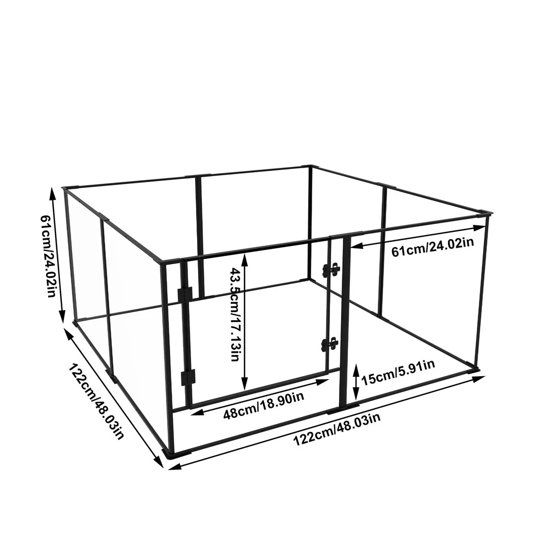 BINGOPAW Acrylic Dog Playpen Indoor Exercise And Training Fence