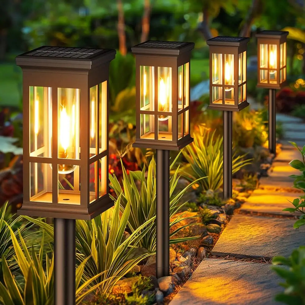 Solar Pathway Lights Waterproof LED Landscape Lighting For Gardens