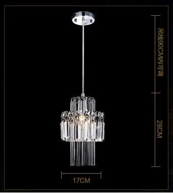 GreeLustr Modern Crystal LED Pendant Ceiling Light Fixture