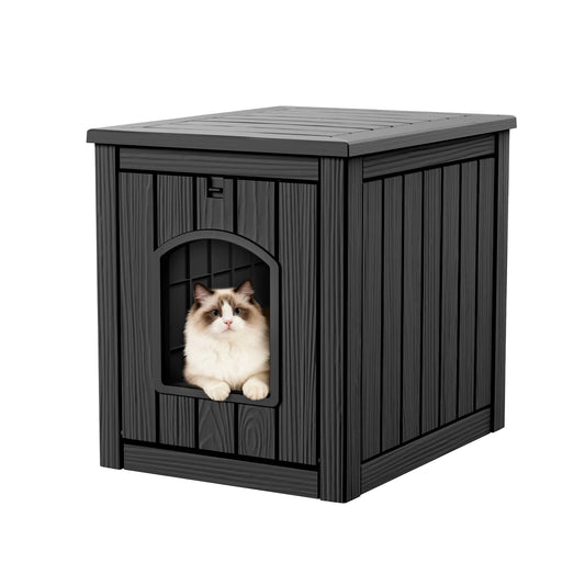 Waterproof Resin Cat House End Table For Indoor Outdoor Pets