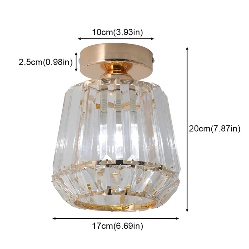 GreeLustr Modern Crystal LED Pendant Ceiling Light Fixture