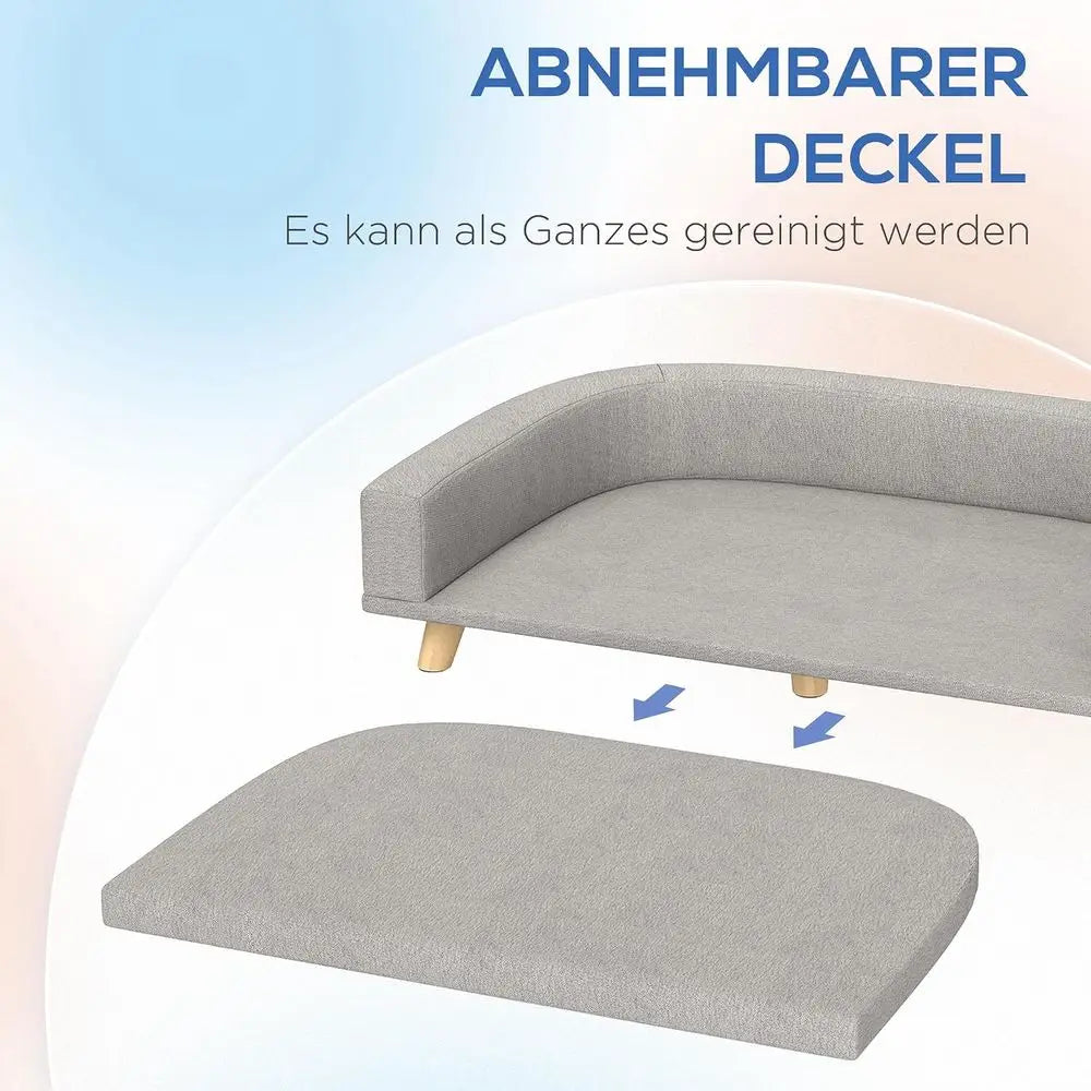 Luxury Wooden Pet Sofa Bed With Washable Cover And Cushion