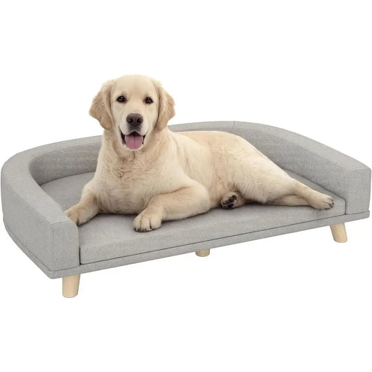 Luxury Wooden Pet Sofa Bed With Washable Cover And Cushion