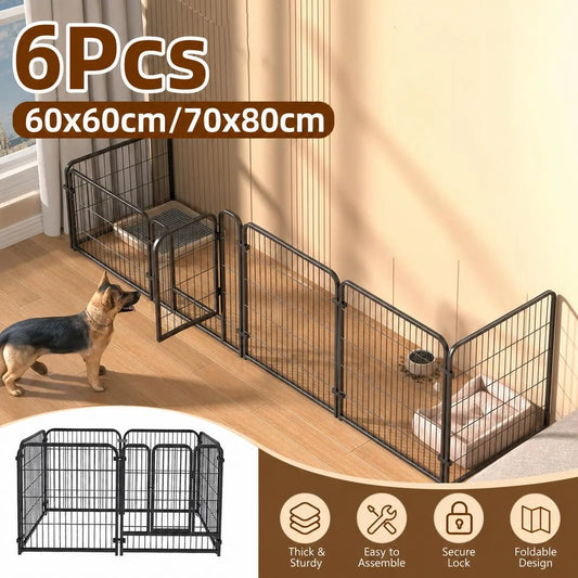 Foldable Stainless Steel Dog Playpen Exercise Kennel Cage