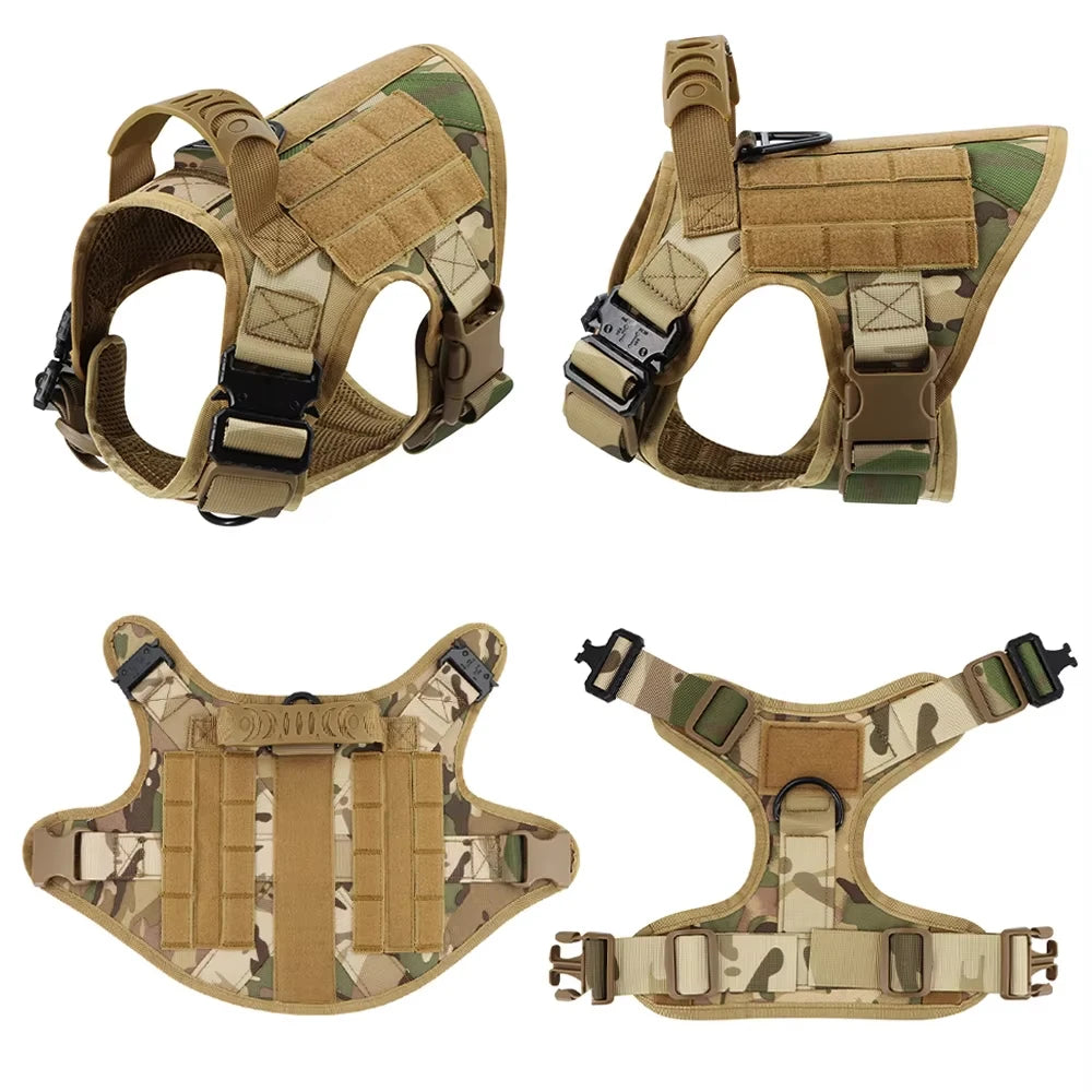 Petravel Tactical Military Dog Training Vest Harness Set