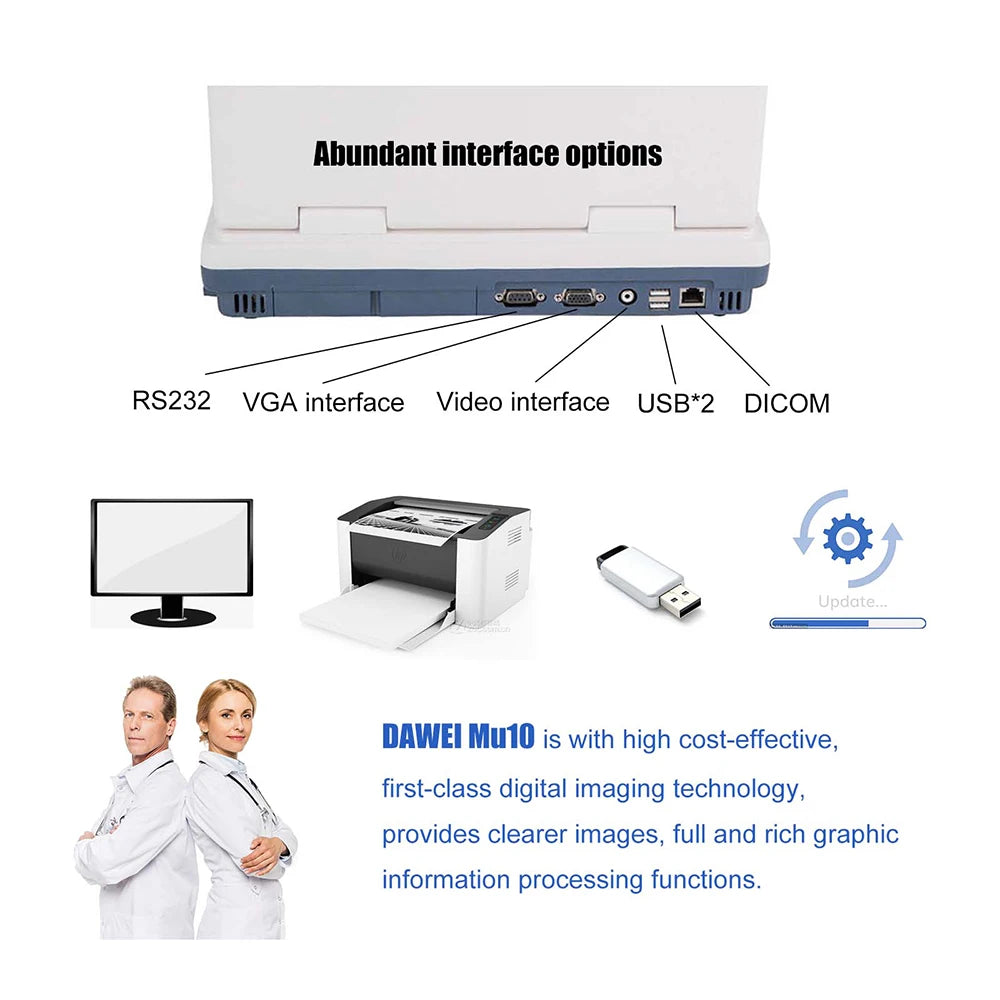 DAWEI Portable Veterinary Ultrasound Scanner For Dogs And Cats
