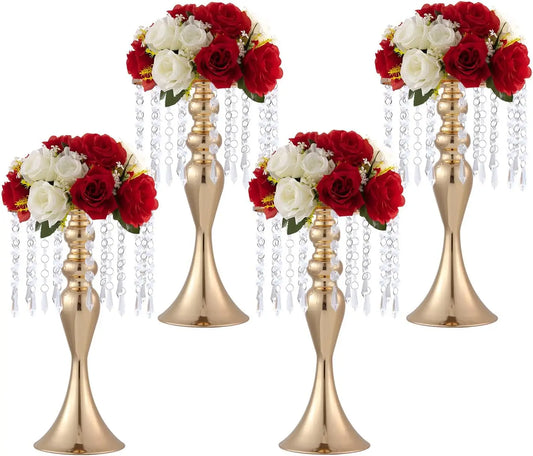 Decorative Metal Trumpet Vases For Elegant Wedding Centerpieces