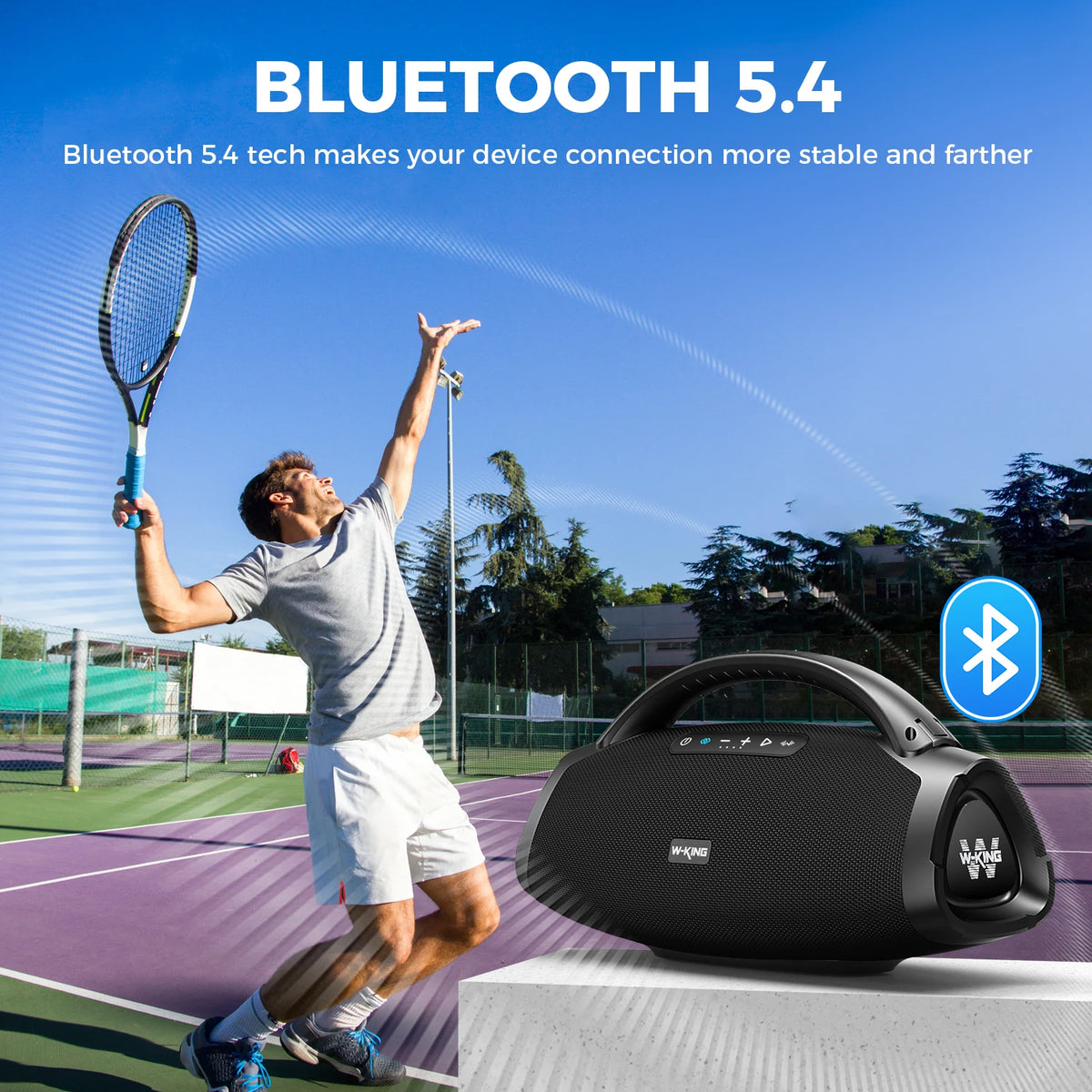 W-King X20 Portable Bluetooth Speaker With Powerful Bass Waterproof Design