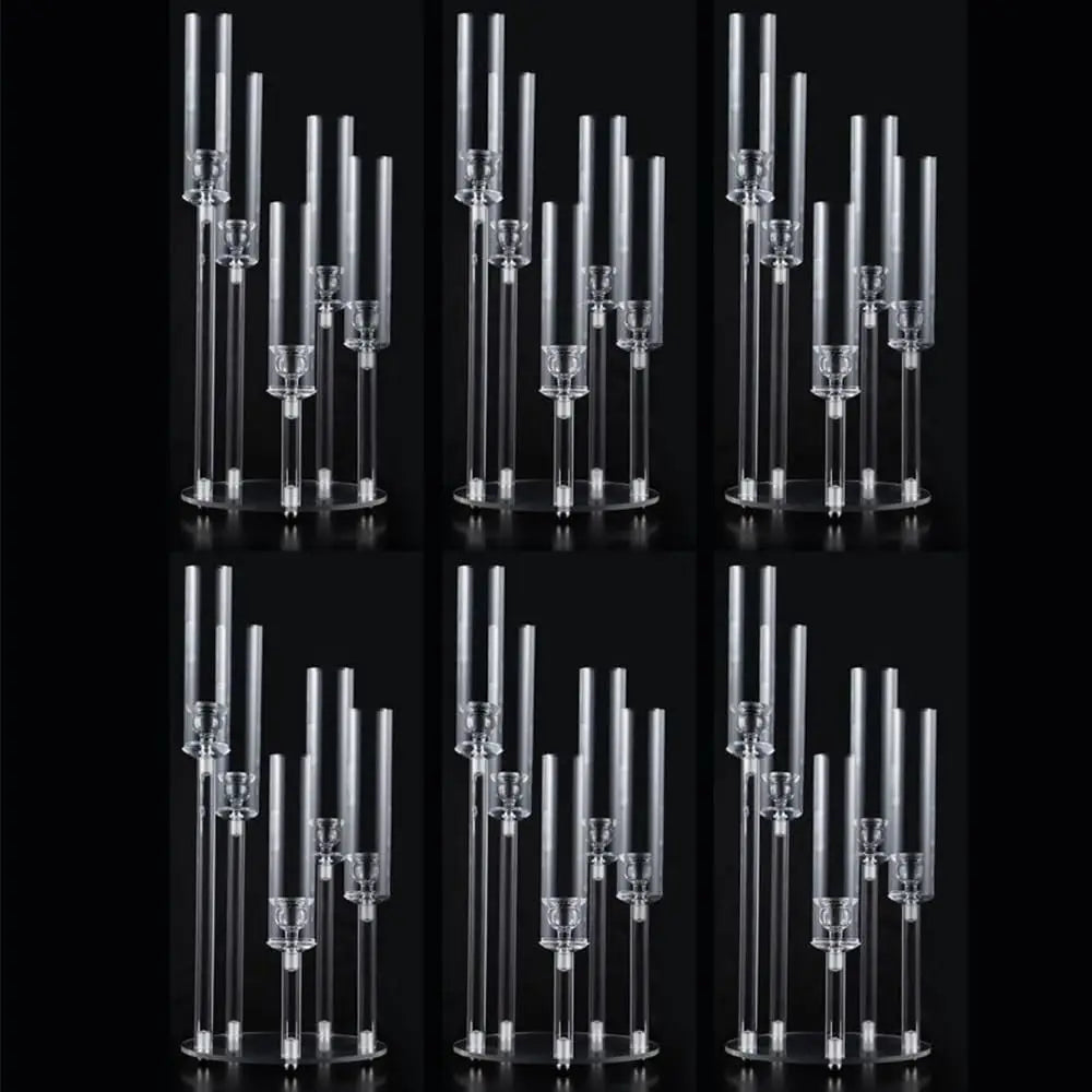 Vincignant Acrylic 5 Arm Candelabra Centerpieces For Home Decor