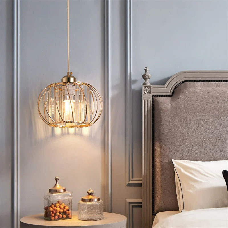 GreeLustr Modern Crystal LED Pendant Ceiling Light Fixture